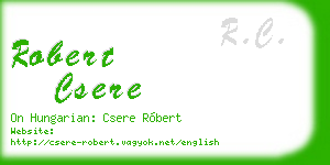 robert csere business card