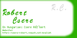 robert csere business card